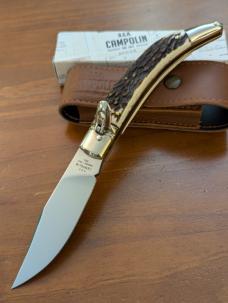 NEW IN BOX GNARLY STAG AGA CAMPOLIN DIANA LEVERLOCK AUTO WITH SHEATH 