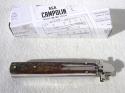NEW A.G.A. CAMPOLIN 9" DOMINUS STAG LEVER LOCK, ROUND BAYONET GRIND BLADE NICKEL SILVER COMPONENTS  