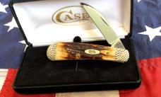 2012 Case xx Sway Back Gent Knife w/ Red Stag Handles (mdl# TBR51117 SS) -NOS in Orig black box