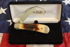 2012 Case xx Sway Back Gent Knife w/ Red Stag Handles (mdl# TBR51117 SS) -NOS in Orig black box