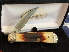 2012 Case xx Sway Back Gent Knife w/ Red Stag Handles (mdl# TBR51117 SS) -NOS in Orig black box