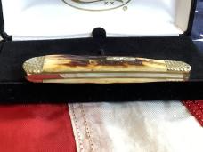 2012 Case xx Sway Back Gent Knife w/ Red Stag Handles (mdl# TBR51117 SS) -NOS in Orig black box