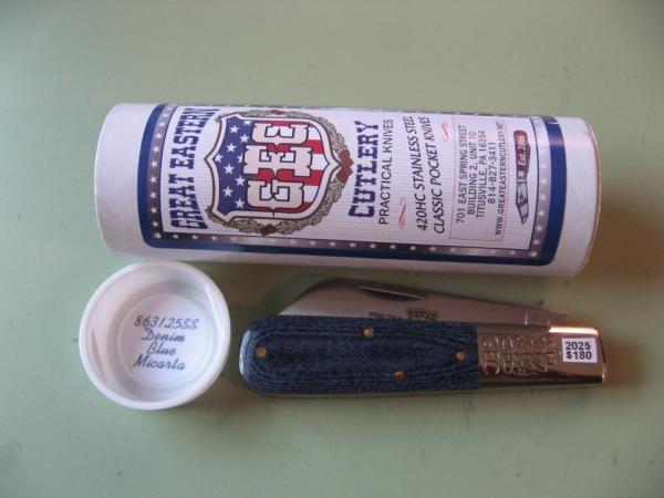 GREAT EASTERN CUTLERY 863125SS DENIM BLUE MICARTA BARLOW GREAT EASTERN CUTLERY 863125SS DENIM BLUE MICARTA BARLOW