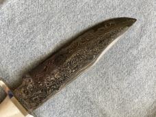 RARE!! Meteorite BOWIE Blade with Mystic Carved Fetish BEAR Head Antler Handle