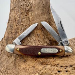 Schrade USA 108OT Sawcut Delrin Handle 3 Blade Pocket Knife Old Timer Junior 130
