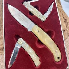 Winchester 2005 Limited Edition 3 Knife Set in Metal Collectors Tin Pocket Knife