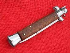  New Beltrame 9"  Italian Stiletto Palisander wood Handles- SS Bayonet Blade