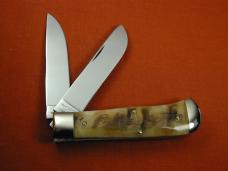 Great Eastern Cutlery GEC 2007 Rams Horn Scout Trapper Knife USA NMIT 73EC 2nd Year Knife