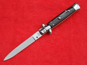 New Beltrame 9" Italian Stiletto Blackhorn Handles- SS Flat grind Blade