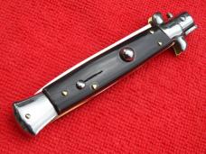  New Beltrame 9"  Italian Stiletto Blackhorn Handles- SS Flat grind Blade