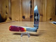Great Eastern Cutlery 861121 Barlow Knife. Rust Orange Natural Bone, New/Mint, Tube, Button, 440C SS