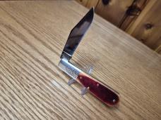 Great Eastern Cutlery 861121 Barlow Knife. Rust Orange Natural Bone, New/Mint, Tube, Button, 440C SS