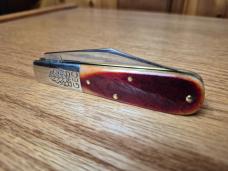 Great Eastern Cutlery 861121 Barlow Knife. Rust Orange Natural Bone, New/Mint, Tube, Button, 440C SS