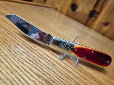 Great Eastern Cutlery 861121 Barlow Knife. Rust Orange Natural Bone, New/Mint, Tube, Button, 440C SS