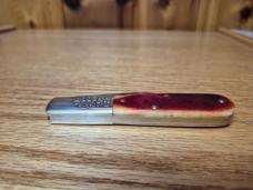 Great Eastern Cutlery 861121 Barlow Knife. Rust Orange Natural Bone, New/Mint, Tube, Button, 440C SS