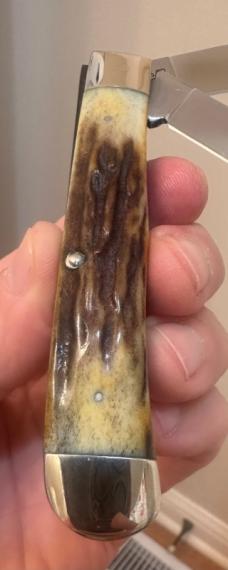 1976 Case XX Razor Edge Stag Trapper. Rare knife that comes from very first set of Case Stags. Mint!