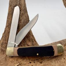 Schrade Old Timer 95OT Trapper Folding 2-Bladed Knife Sawcut Delrin Handle (70)