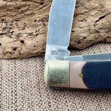 Schrade Old Timer 95OT Trapper Folding 2-Bladed Knife Sawcut Delrin Handle (70)