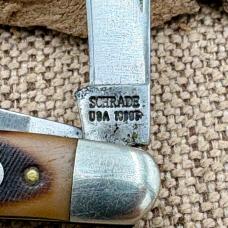 Schrade Old Timer 1080T Vintage Three Blade Folding Pocket Knife NY USA (127)