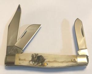New in Box 2007 Case Bone Stag Stockman Gar Harbour Scrimshaw