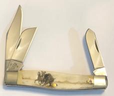 New in Box 2007 Case Bone Stag Stockman Gar Harbour Scrimshaw
