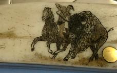 New in Box 2007 Case Bone Stag Stockman Gar Harbour Scrimshaw