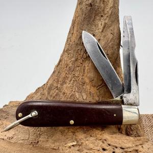 Camillus #27 Electrician Knife Vintage USA Two Blade Carbon Steel (139)