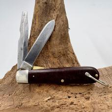 Camillus #27 Electrician Knife Vintage USA Two Blade Carbon Steel (139)