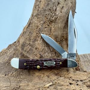 Case XX 2006 Peanut Jigged Brown Delrin Handle Stainless Pocket Knife 162