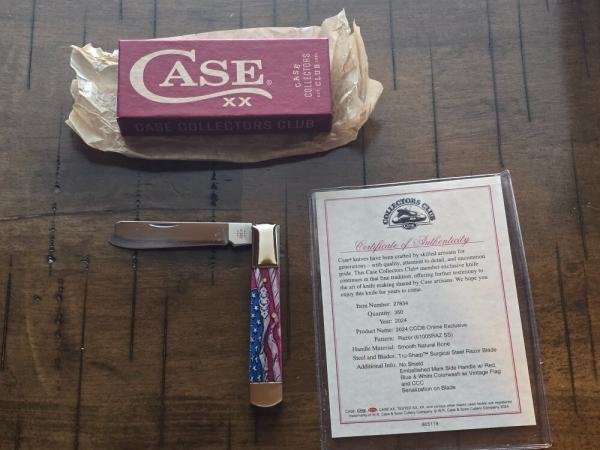 Case Collectors Club 2024 Exclusive 6100RAZ SS Smooth Natural Bone Knife