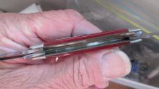 VTG SCHRADE USA 108OT Old Timer Red Bone #0915 Small 3 Blade Stockman