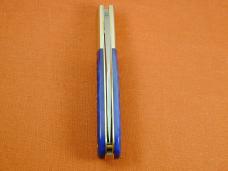Schatt & Morgan Blurple Jigged Bone Barlow Knife By Cooper Cutlery Rare C69B Clip Blade Made In USA 
