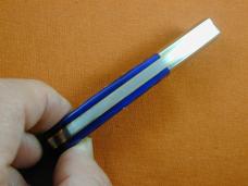 Schatt & Morgan Blurple Jigged Bone Barlow Knife By Cooper Cutlery Rare C69B Clip Blade Made In USA 
