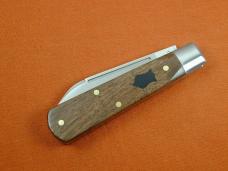 Dollar Knife Co. Franciscan Walnut with Black Shield Jack Knife NMIB from Cooper Cutlery USA FWBLS