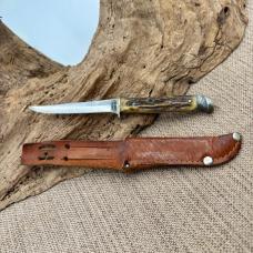 Case XX USA Bird and Trout Stainless Vintage Fixed Blade Stag Hunting Knife 165b