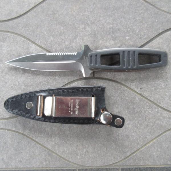 Vintage Kershaw 1006 Amphibian Fixed Blade Boot / Dagger Knife W/Sheath