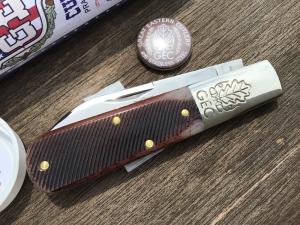 Great Eastern Cutlery 862125SS Boomtown Barlow Classic Brown Sawcut Bone