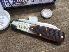 Great Eastern Cutlery 862125SS Boomtown Barlow Classic Brown Sawcut Bone