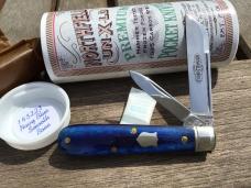 Great Eastern Cutlery 143223 Northfield Gentleman Jack Navy Blue Smooth Bone