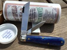 Great Eastern Cutlery 143223 Northfield Gentleman Jack Navy Blue Smooth Bone