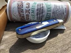 Great Eastern Cutlery 143223 Northfield Gentleman Jack Navy Blue Smooth Bone