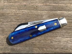 Great Eastern Cutlery 143223 Northfield Gentleman Jack Navy Blue Smooth Bone