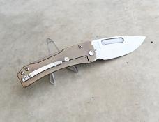 Medford Slim Midi Marauder Folding Knife Bronze Titanium Handle S35VN Blade - New