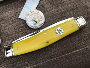 Great Eastern Cutlery 818222 Northfield Texas Rose Coon Skinner Smooth Yellow Rose Bone