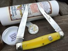 Great Eastern Cutlery 818222 Northfield Texas Rose Coon Skinner Smooth Yellow Rose Bone