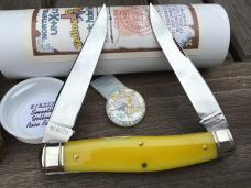 Great Eastern Cutlery 818222 Northfield Texas Rose Coon Skinner Smooth Yellow Rose Bone