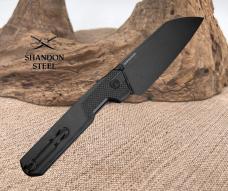 Civivi Hid Nested Folding Knife 4.13" Black 14C28N Steel Blade Black G10 Handle