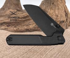 Civivi Hid Nested Folding Knife 4.13" Black 14C28N Steel Blade Black G10 Handle