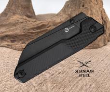 Civivi Hid Nested Folding Knife 4.13" Black 14C28N Steel Blade Black G10 Handle