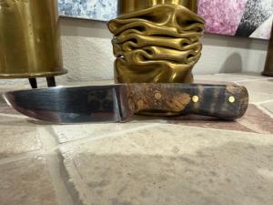 Hand Made Carbon Steel Full Tang Fixed Blade Hunting Knife
